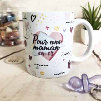 Mug "Pour une Maman en or" - Cadeau maman
