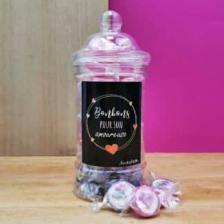 Bonbonnière Saint Valentin - Bonbon rock cœur  x 40 - " Bonbons pour son amoureuse"
