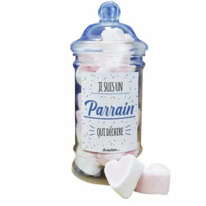 Bonbonnière coeurs guimauve x15 -  "Parrain qui déchire" – Image 5