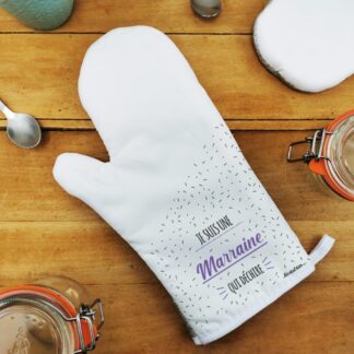Manique droite de cuisine "Je suis une marraine qui déchire" - Cadeau Marraine