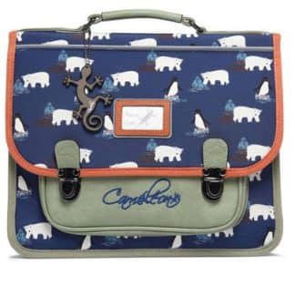 Cartable 35 cm rétro Navy Antartic - Caméléon - Maternelle et CP