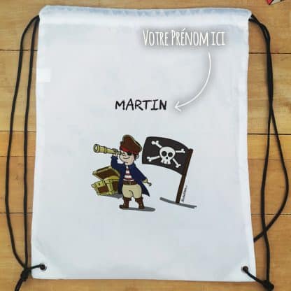 Sac à dos sport personnalisé : gym, piscine... - Pirate - cadeau  garçon – Image 4
