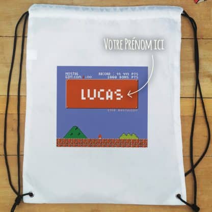 Sac à dos sport personnalisé : gym, piscine... - Retrogaming - cadeau  garçon – Image 4