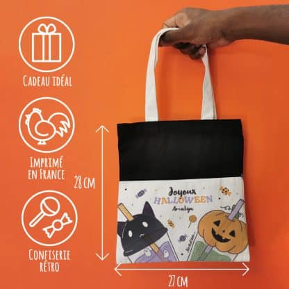 Sac enfant personnalisé Bubble Tea "Joyeux Halloween" – Image 4