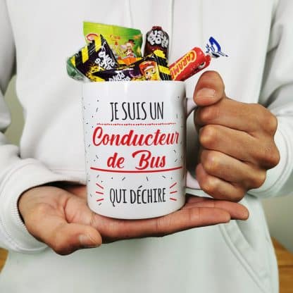 Mug bonbon années 90 "Je suis un conducteur de bus qui déchire" de la collection "Qui déchire" – Image 5