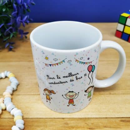 Mug "Pour le meilleur conducteur de bus"  - Cadeau pour la fin de l'année scolaire  : chauffeur de bus – Image 2
