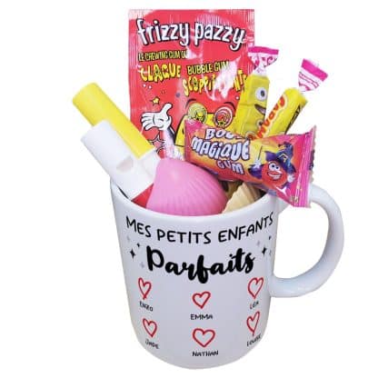 Mug bonbon années 80  "Mes petits enfants parfaits" cadeau mamie ou  papy personnalisé – Image 2