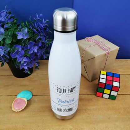 Bouteille isotherme 500 ml  "Pour papy qui déchire" Cadeau papy personnalisé – Image 2
