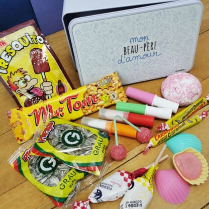 Coffret bonbons des années 70 "Mon beau-père d'amour"  (Boîte en métal) – Image 3