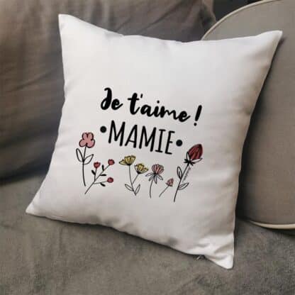 Coussin “Je t'aime Mamie” –  Cadeau Grand-Mère – Image 5