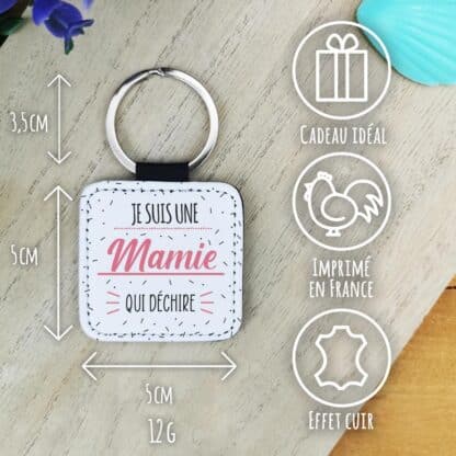 Porte clé "Je suis une mamie qui déchire" - Cadeau Mamie – Image 2