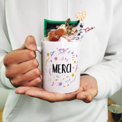 Mug bonbons des années 60  "Merci" - collection florale – Image 4