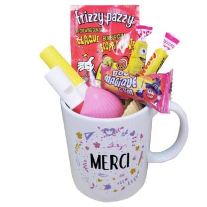 Mug bonbons des années 80 "Merci" - collection florale – Image 5
