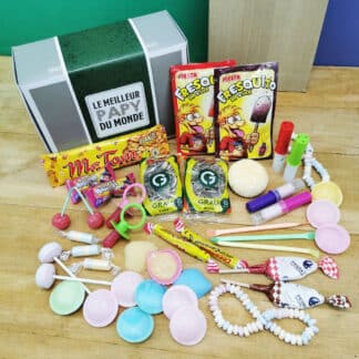 Coffret Bonbon Papy - "Le meilleur papy du monde" : coffret bonbon rétro années 70