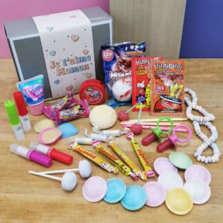 Coffret Bonbon Maman "Je t'aime Maman" : coffret bonbon rétro des années 80